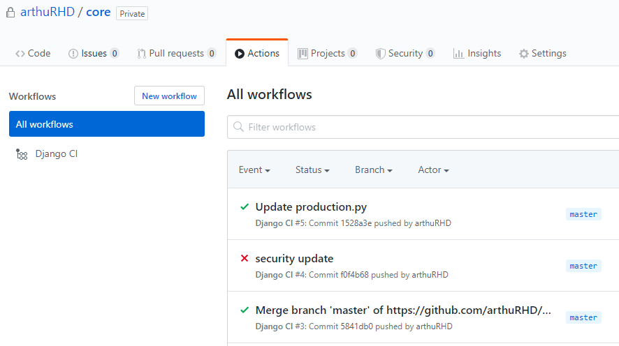 Test de GitHub Actions
